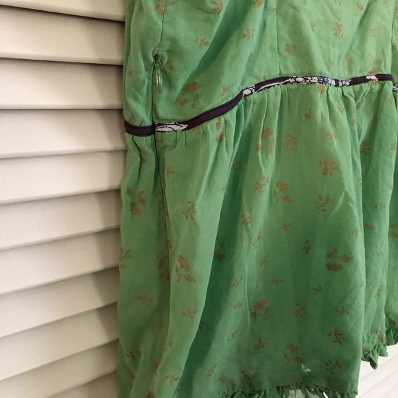 Anthropologie • gold pattern ruffle cropped tank - Picture 6 of 7